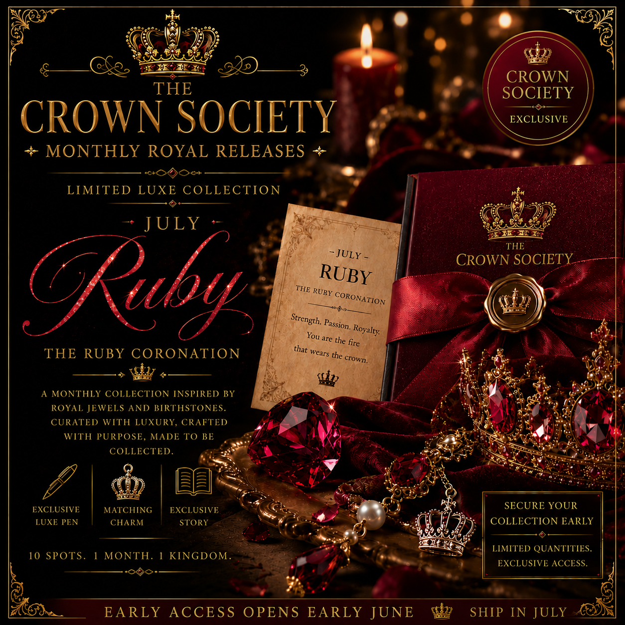 Ruby Reign Collection | The Crown Society - Pre-order