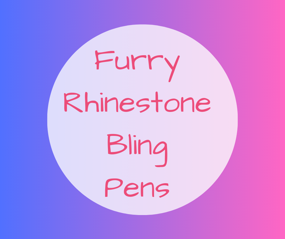 Furry Bling Rhinestone Pen